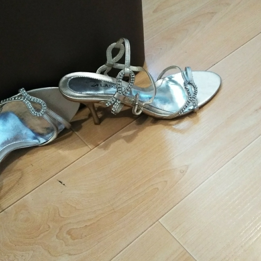 Bronze /Gold formal evening heels